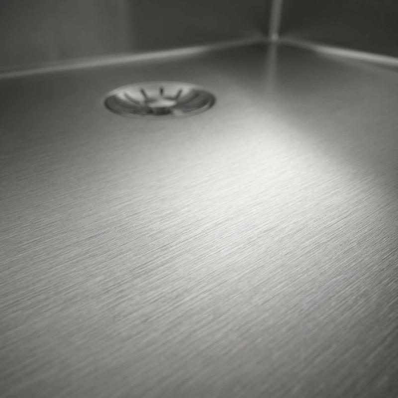 Pure.Sink Comfort RVS spoelbak 40x40 cm 10mm radius onderbouw, vlakbouw en opbouw PCM4040-02